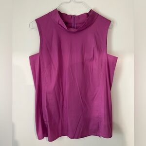 Lafayette 148 New York Fuchsia Sleeveless Blouse SIZE 8